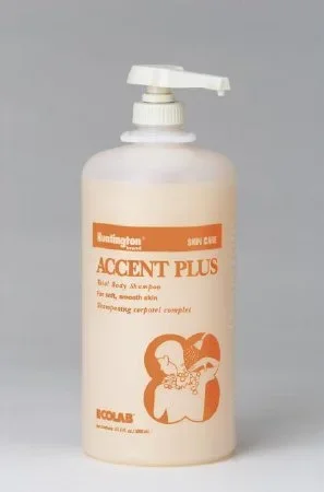 Ecolab Accent Plus Total Body Shampoo and Body Wash 540 mL Pump Bottle Fresh Scent – 6048562
