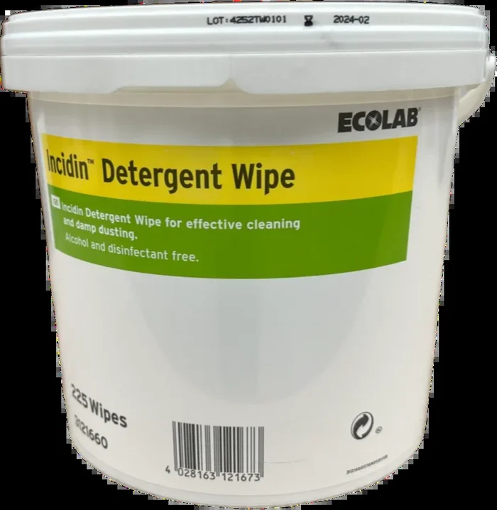 Ecolab Incidin Detergent Wipe 225 Wipe Bucket