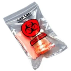 Elkay Plastics Specimen Transport Bag with Document Pouch Lab-Loc® 12 X 15 Inch Zip Closure Biohazard Symbol / Storage Instructions NonSterile, 100/BX