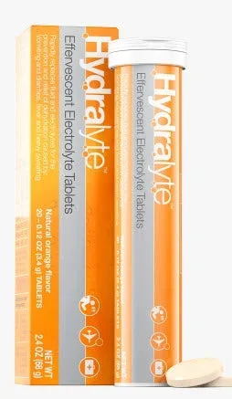 Emerson Healthcare Hydralyte Electrolyte Replenishment Tablet Orange Flavor 24 oz. – 85606900605