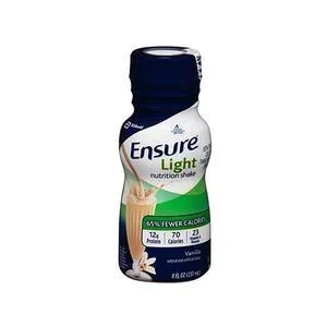 Ensure® Light Nutrition Shake, Vanilla, 8 oz Bottle