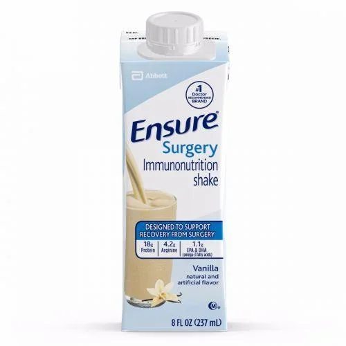 Ensure® Surgery Immunonutrition Shake, Vanilla, 8 oz Re-Closable Container