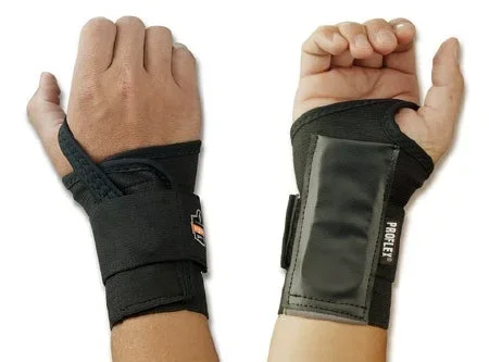 Ergodyne Proflex 4000 Wrist Support ProFlex 4000 Single Strap / Open-Center Stay Elastic Right Hand Tan Large – 70106