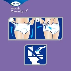 Essity Unisex Adult Absorbent Underwear TENA ProSkin Overnight™ Super Pull On with Tear Away Seams Medium Disposable Heavy Absorbency - Image 4
