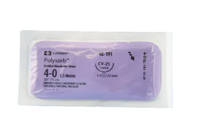 Ethicon Coated VICRYL Plus Antibacterial Suture, Taper Point, 1/2 Circle, 13mm, 70cm, 4-0, 36/bx