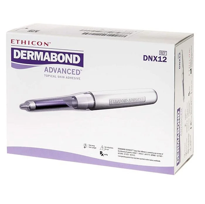 Ethicon Dermabond Advanced Topical Skin Adhesive 2-Octyl Cyanoacrylate. 0.7 ml Ampule of High-Viscosity Skin Adhesive