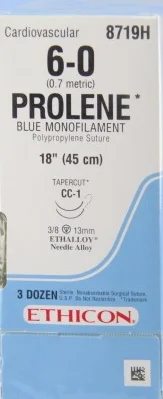 Ethicon PROLENE Blue, 18″, CC-1 TaperCut, Double Armed 36/bx