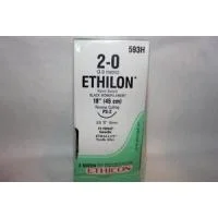 Ethilon Suture, Precision Point-Reverse Cutting, PS-2, 3/8 Circle, 19mm, 45cm, Size 2-0, 36/bx