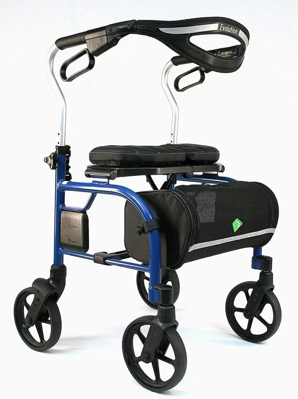 Evolution Trillium Lightweight Folding Rolling Walker Rollator with Large 8″ Wheels – Open Box
