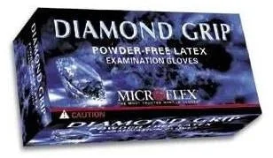 Exam Glove Diamond Grip NonSterile Latex Standard Cuff Length Textured Fingertips White Not Chemo Approved