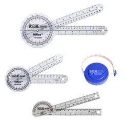 Fabrication Enterprises Baseline Hi-Res Measuring Set (1 ea: 8, 12 360 goniometer, 6 pocket goniometer, 60 tape)