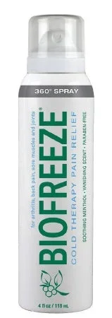Fabrication Enterprises Biofreeze Topical Pain Relief 3.5% Strength Menthol Spray 4 oz. – 11-1037-1