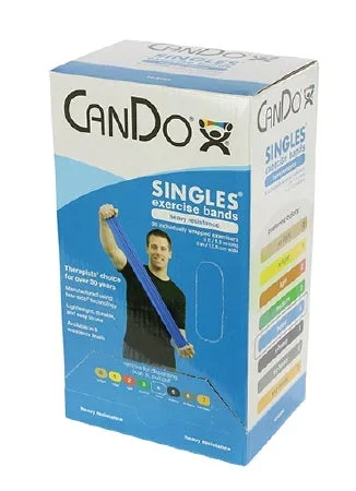 Fabrication Enterprises CanDo Exercise Resistance Band Blue 5 Inch X 5 Foot Heavy Resistance – 1608803