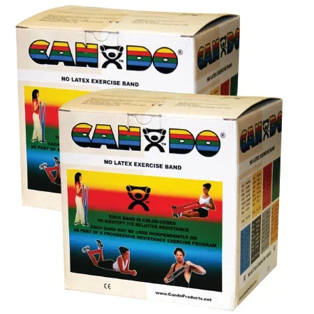 Fabrication Enterprises CanDo Exercise Resistance Band Tan 5 Inch X 50 Yard 2X-Light Resistance – 1369935