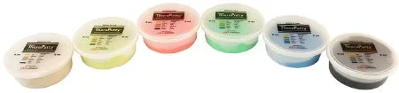 Fabrication Enterprises CanDo Theraputty Exercise Putty Set XX-Soft, X-Soft, Soft, Medium, Firm, X-Firm 6 oz. – 10-1483