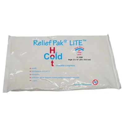 Fabrication Enterprises Relief Pak LiTE Hot / Cold Therapy Pack Medium Reusable 1 X 5 X 10 Inch – 11-1055-1