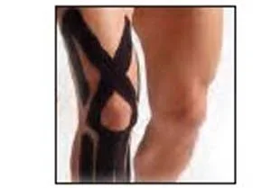 Fabrication Enterprises Spider-Tech Pre-Cut Kinesiology Tape Knee Cotton Black NonSterile – 25-3580