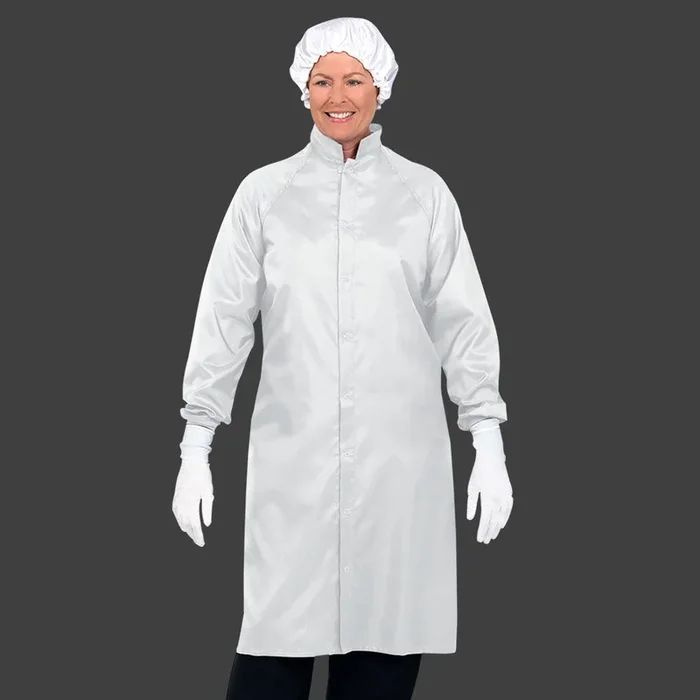 Fashion Seal Healthcare Unisex Frock Polyester Taffeta Snap Closure, Navy