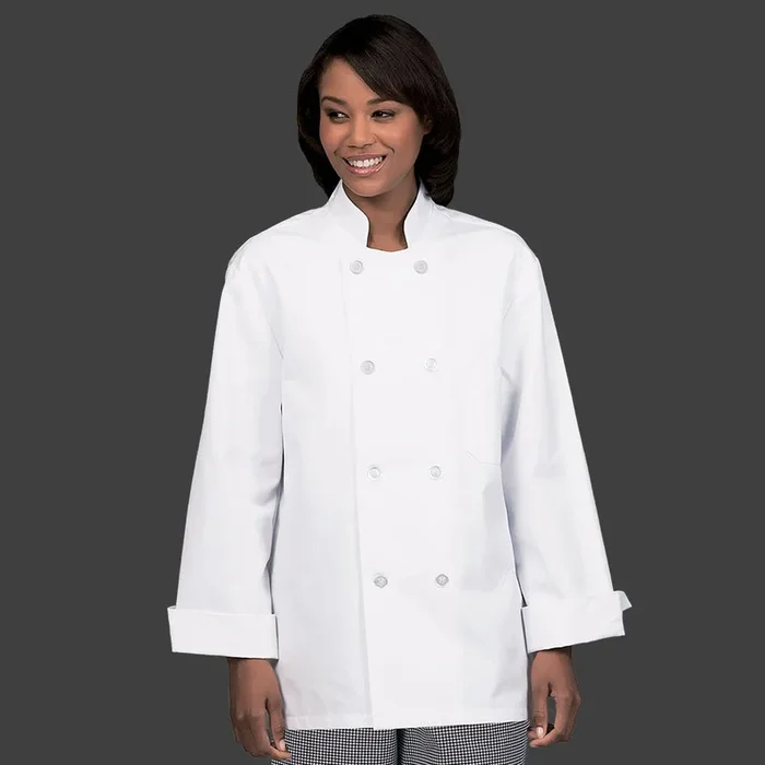 Fashion Seal Healthcare Unisex Valu Chef Coat Long Sleeve, White