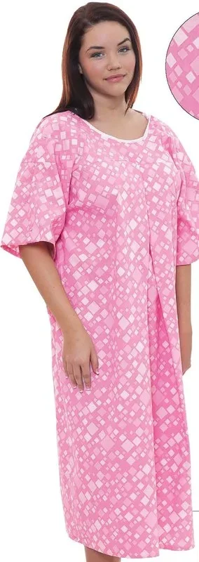 Fashion Seal Uniforms Patient Exam Gown One Size Fits Most Adult Pink – 608-NS