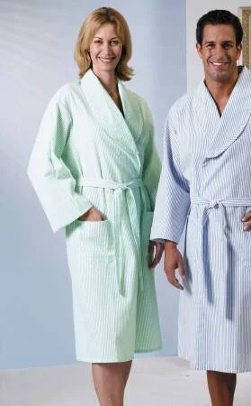 Fashion Seal Uniforms Patient Robe Unisex Large Green Stripe Reusable – 1835-L