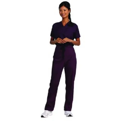 Fashion Seal Uniforms Scrub Shirt Large Eggplant 1 Pocket Short Sleeves Unisex – 78793-L