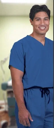 Fashion Seal Uniforms Scrub Shirt X-Large Blueberry 1 Pocket Extra Long Cap Sleeves Unisex – 78710-XL