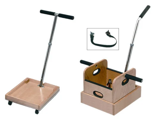 FCE Work Device – Mobile Weighted cart with T-handle, accessory box, and sled with straight handle – 55-1038