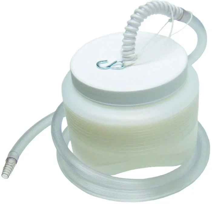 Fecal Drainage Collection Bottle with 5 ft. Tubing 1 Gallon