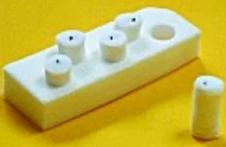 First Aid Auto-Count Surgical Dissector Sponge X-Ray Detectable Cotton 3/8 X 3/4 Inch 5 Count Foam Count Holder Sterile – 31201010