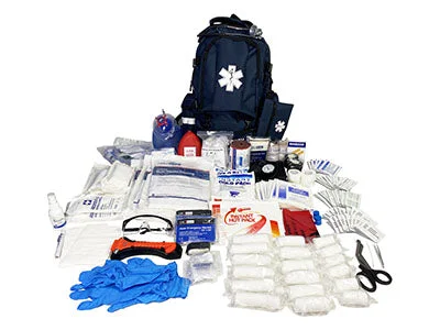 First Aid Kit, Large Medical Backpack, 21.25″ x 14″ x 12″, Navy – 16-1920