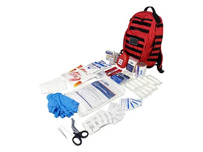 First Aid Kit, Standard Assault Pack, 16″ x 11″ x 9″, Red – 16-1922