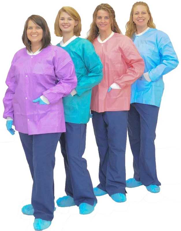 First Medica ValueFlex Lab Jacket Purple Large Long Sleeves Hip Length – D044-18-04