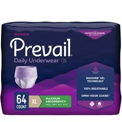 First Quality Adult Absorbent Underwear Prevail® for Women Pull On X-Large Disposable Heavy Absorbency, 16/BG, 4BG/CS - Image 2
