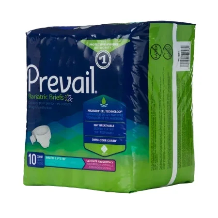 First Quality Prevail Bariatric Adult Incontinent Brief Tab Closure 3X-Large Disposable Heavy Absorbency – PV-094