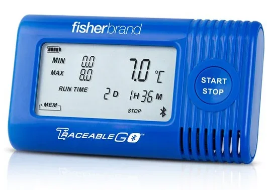 Fisher Scientific Fisherbrand TraceableGO Datalogging Bluetooth Thermometer Fahrenheit / Celsius -4° to 158°F (-20° to 70°C) Internal Sensor Wall Mount Battery Operated – 15079678
