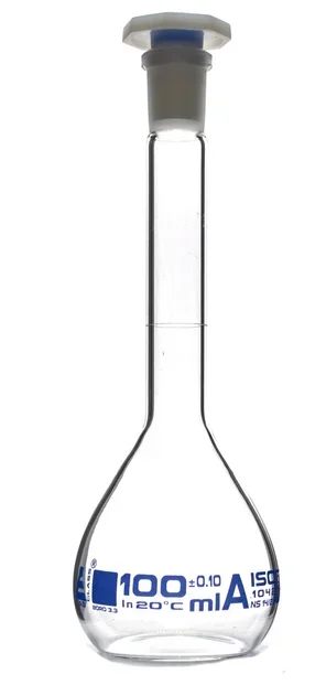 Fisher Scientific FLASK, VOLUMETRIC 100ML W/POLYPROPYLENE STOPPER – S41644
