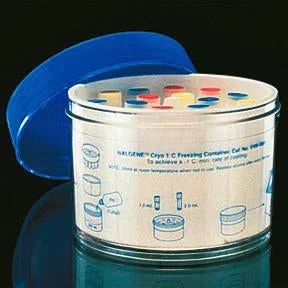 Fisher Scientific Mr. Frosty Storage Container 3.44 X 4.63 Inch, Translucent with Blue Cap, Polycarbonate / Polyethylene Construction For Storage of 12 to 18 Cryogenic Tubes – 1535050