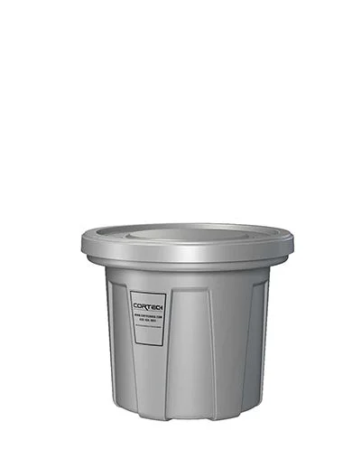 Flame Retardant Receptacle w/Lid, Gray, 20 gal – 50-3156