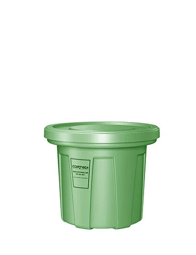Flame Retardant Receptacle w/Lid, Green, 20 gal – 50-3174