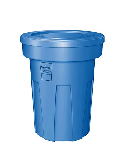 Food Grade Receptacle w/Lid, Blue, 45 gal – 50-3117