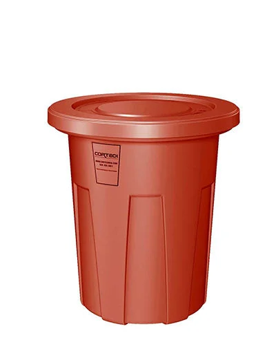 Food Grade Receptacle w/Lid, Red, 35 gal – 50-3124