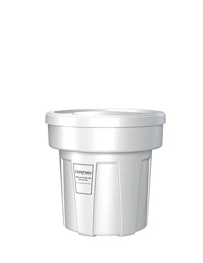 Food Grade Receptacle w/Lid, White, 25 gal – 50-3131