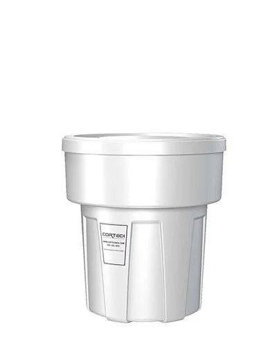 Food Grade Receptacle w/Lid, White, 30 gal – 50-3132