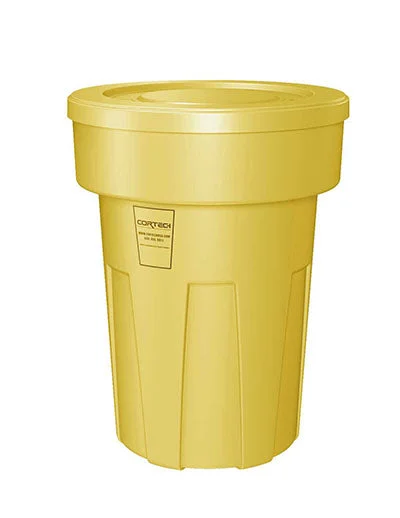 Food Grade Receptacle w/Lid, Yellow, 50 gal – 50-3145