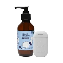 Fresh Peaches Toilet Paper Gel Starter Set; For Toilet Paper, 4.4 oz. Pump Bottle with Gray Pocket Bottle, 1/EA