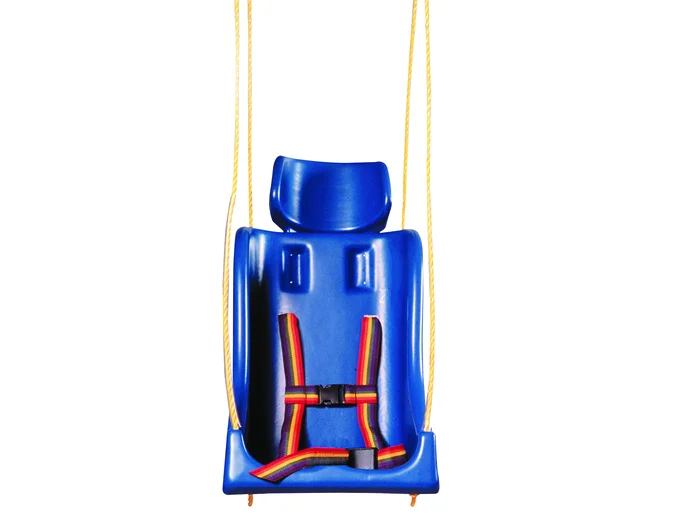 Full support swing seat without pommel, medium (teenager), with rope