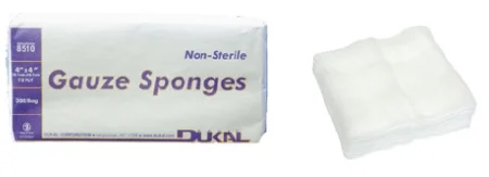 Gauze Sponge Basic Care Cotton 8-Ply 2 X 2 Inch Square NonSterile
