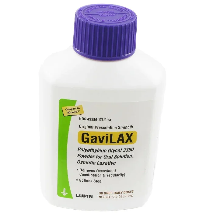 GaviLax Polyethylene Glycol 3350 Osmotic Laxative Powder 30 Dose