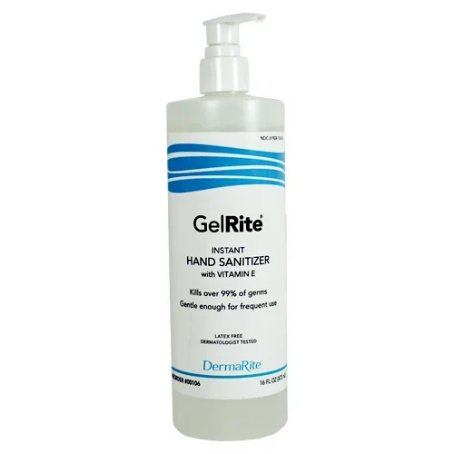 GelRite Hand Sanitizer Gel with Vitamin E, 16 oz Pump Bottle
